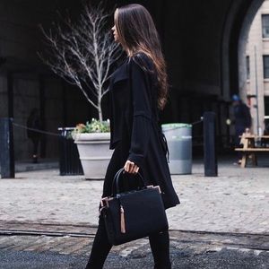 Oliver Bilou Bag- Quilted Black & Rose Gold Metals